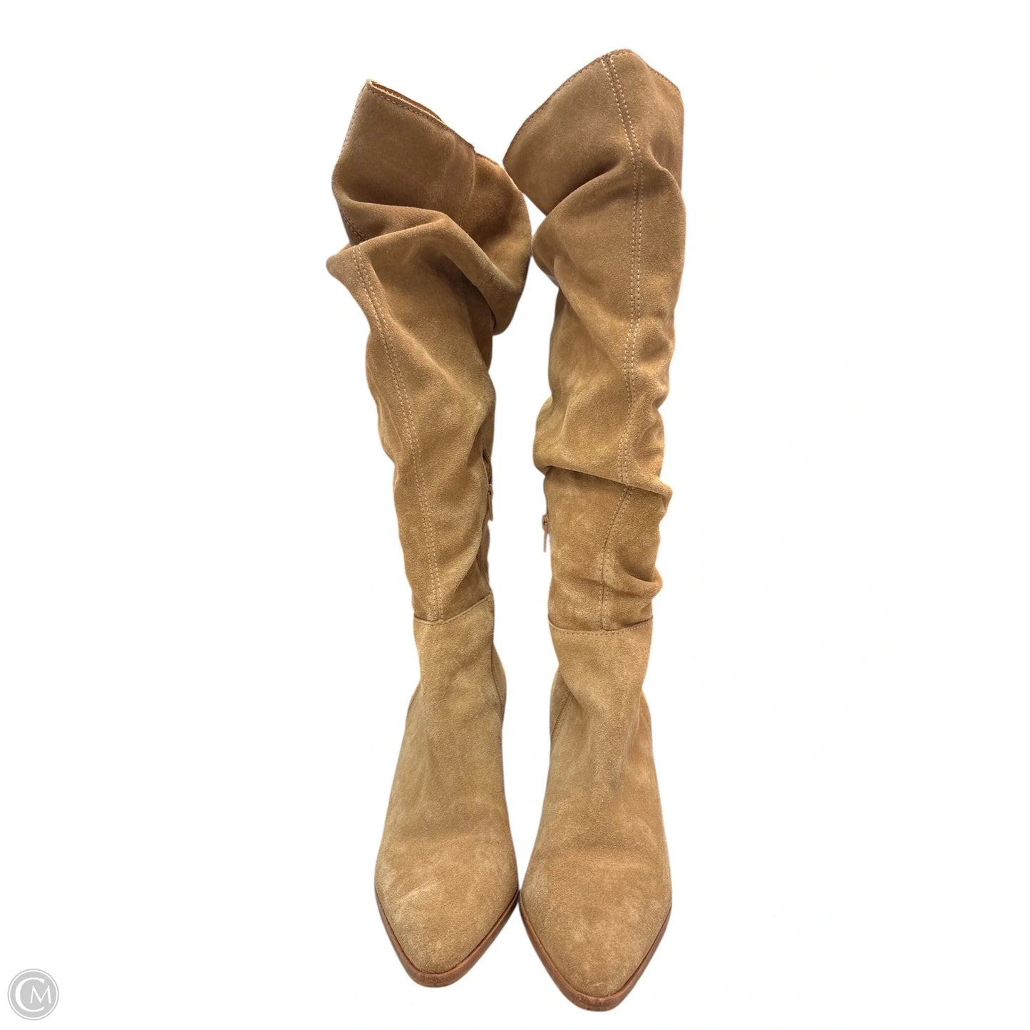 Boots Knee Heels By Steve Madden In Tan, Size: 7