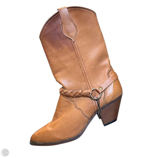 Boots Mid-calf Heels By Sage In Brown, Size: 6