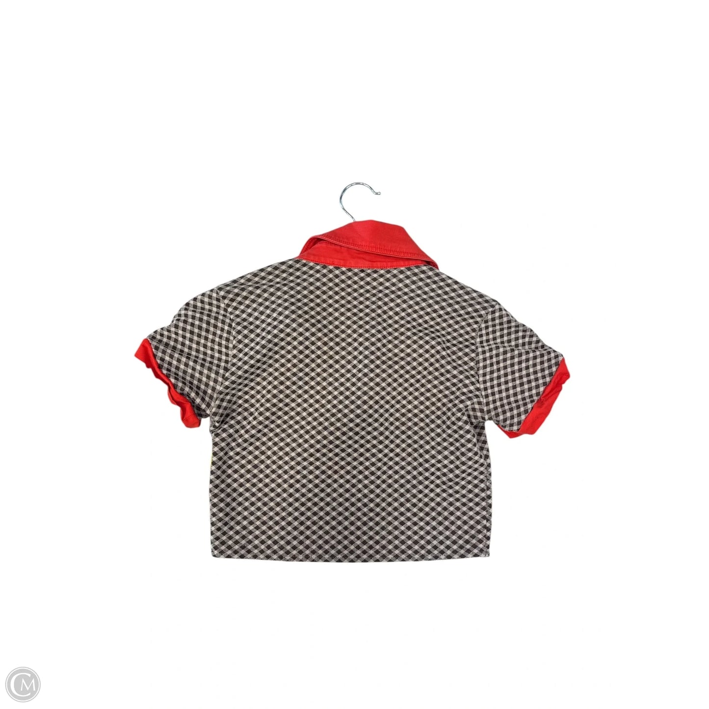 Top Short Sleeve By Clothes Mentor In Checkered Pattern, Size: Xs