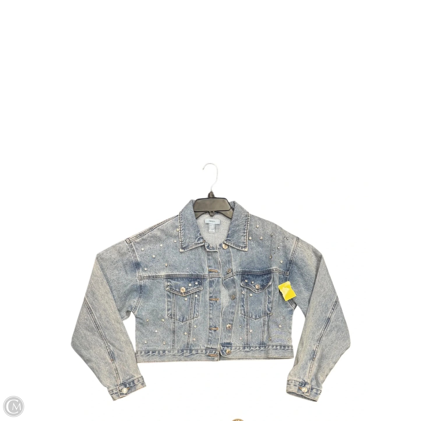 Jacket Denim By Forever 21 In Blue Denim, Size: M