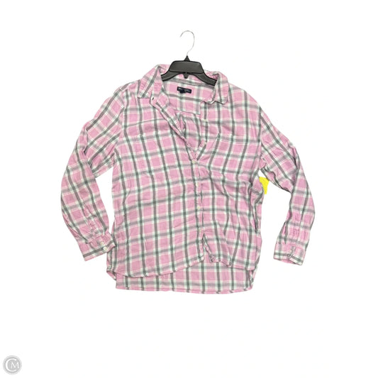 Blouse Long Sleeve By Gap In Grey & Pink, Size: Xl