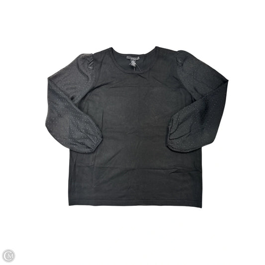 Top Long Sleeve By Grace In Black, Size: 1x