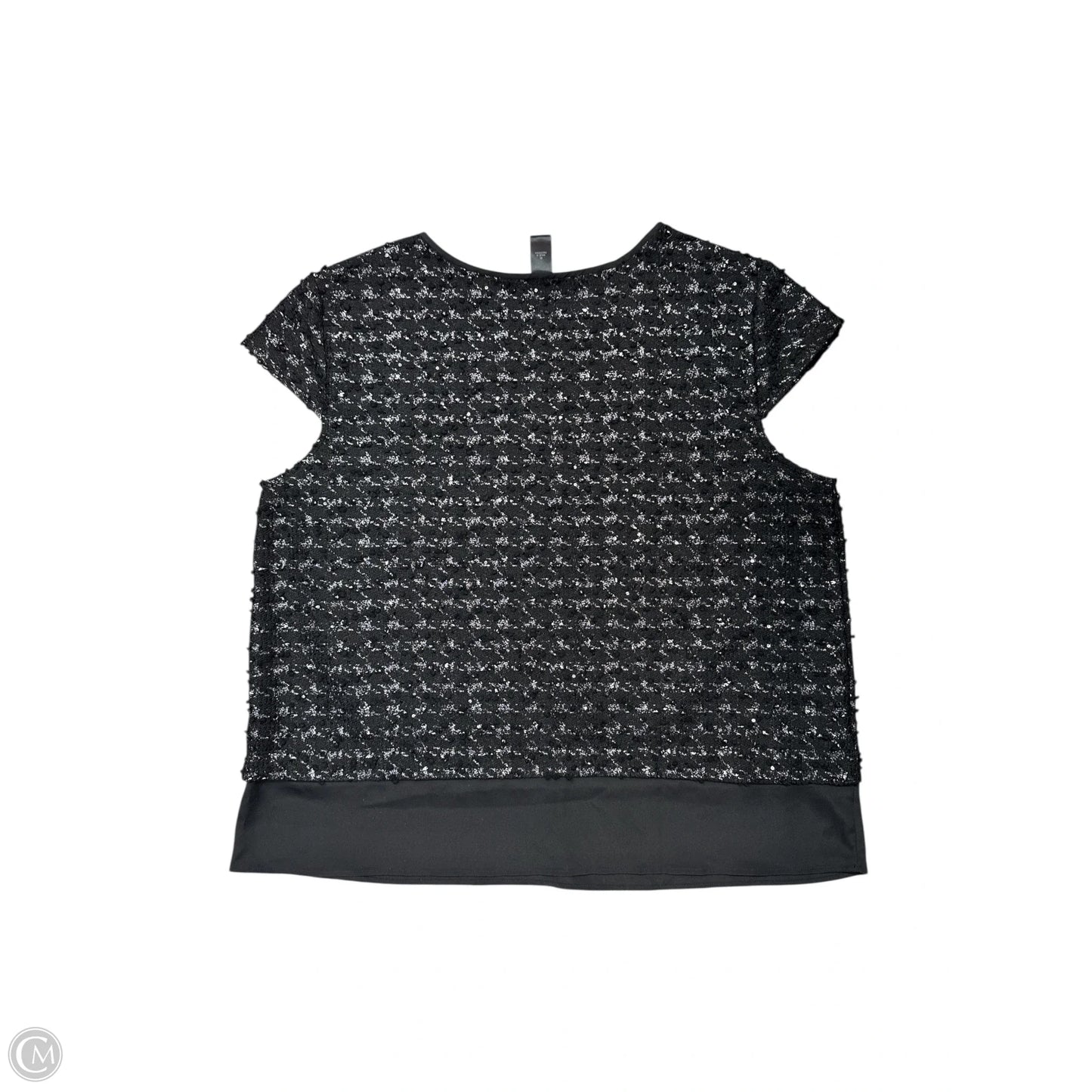 Top Short Sleeve By Ann Taylor In Black, Size: Xl