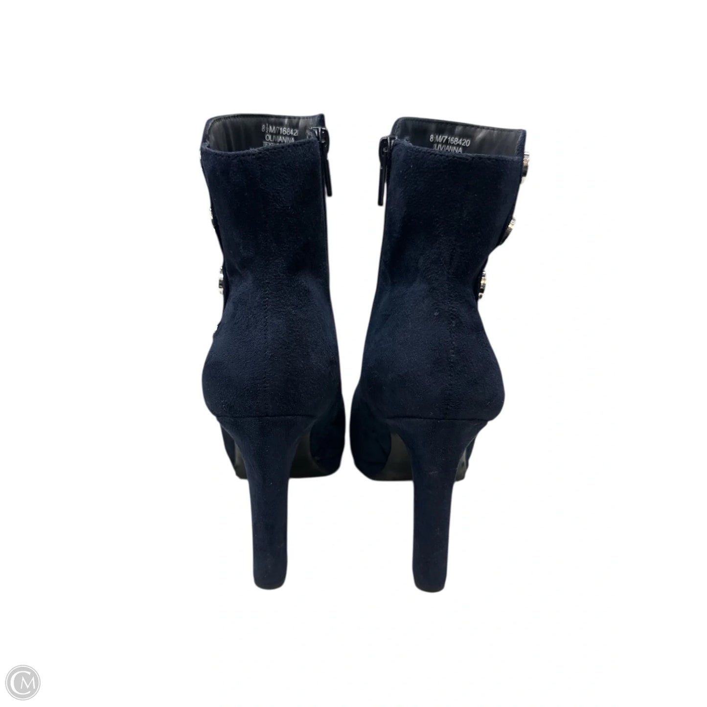 Boots Ankle Heels By Impo In Blue, Size: 8.5