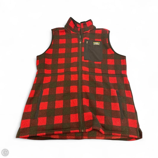 Vest Fleece By L.l. Bean In Black & Red, Size: Xl