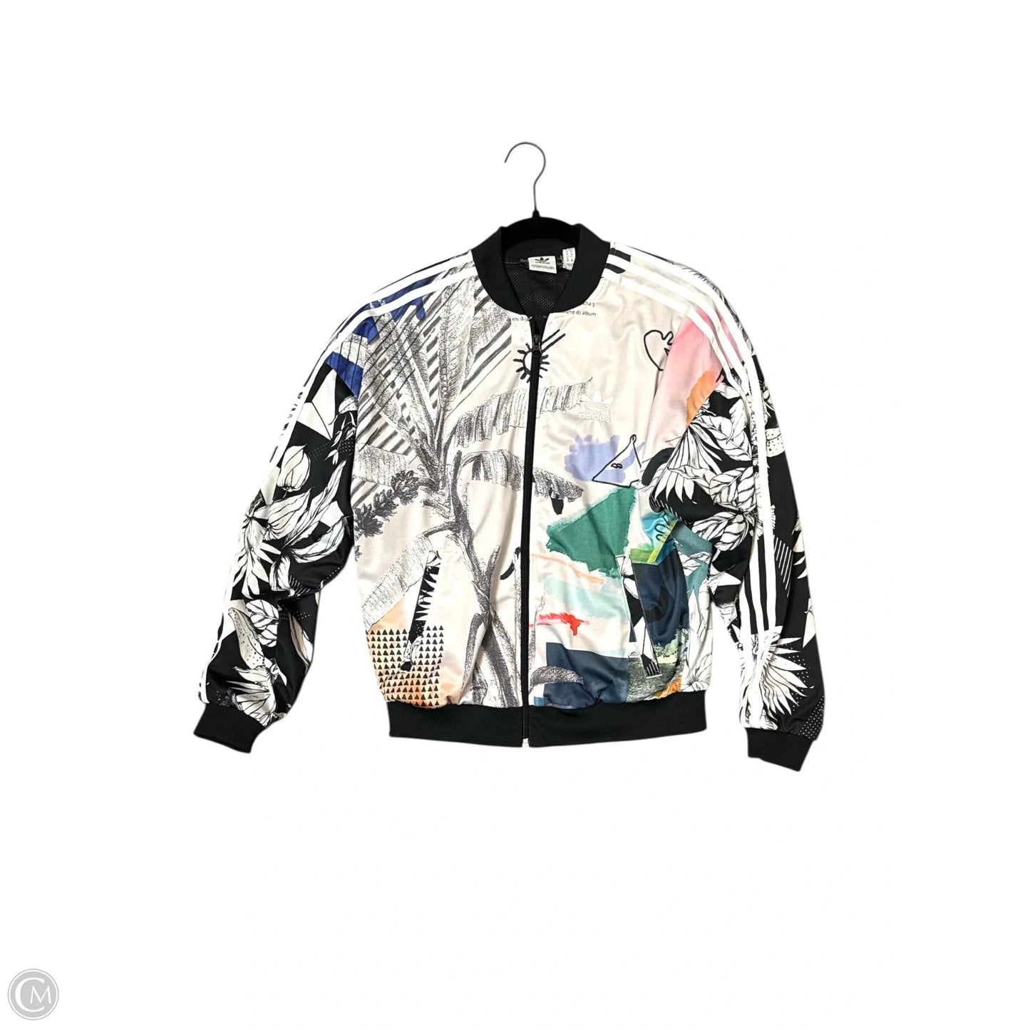 Athletic Jacket By Adidas In Animal Print, Size: Xs