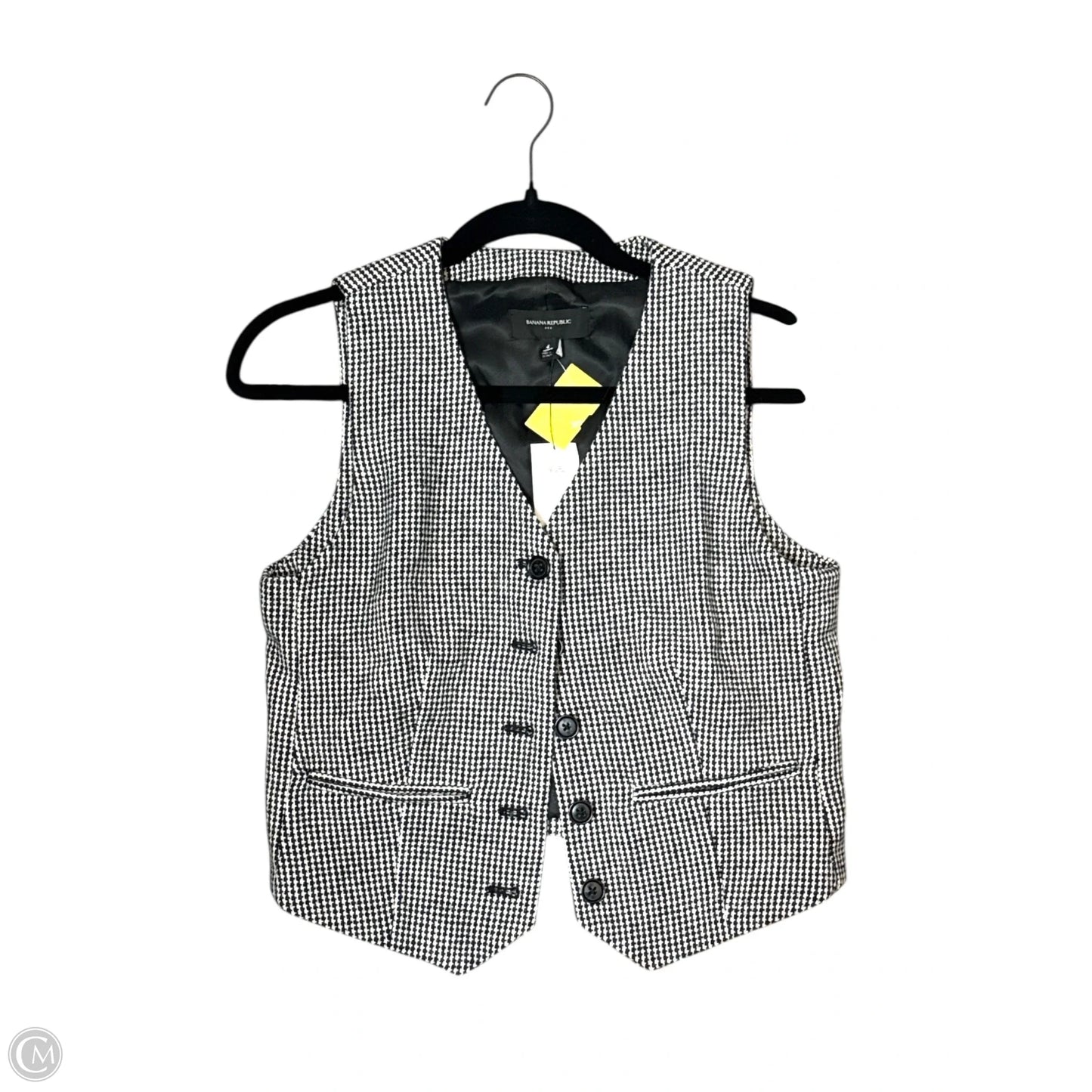 Vest Other By Banana Republic In Black & White, Size: 4