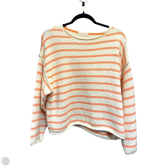Sweater By By Together In Orange & White, Size: M