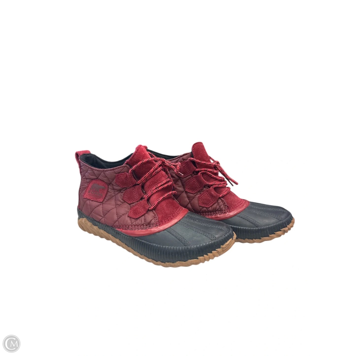 Boots Ankle Flats By Sorel In Black & Red, Size: 8