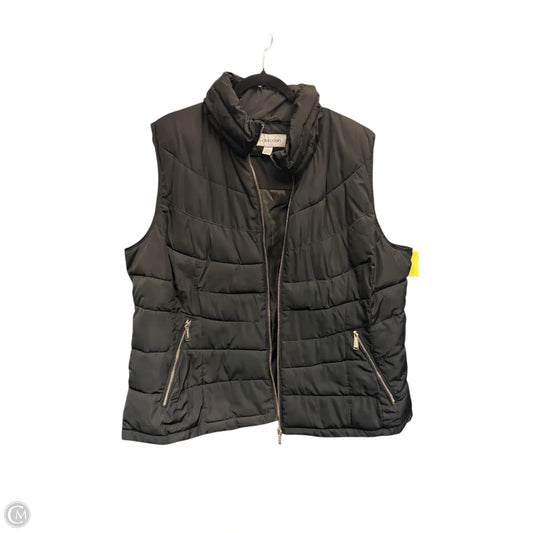 Vest Puffer & Quilted By Calvin Klein In Black, Size: 2x