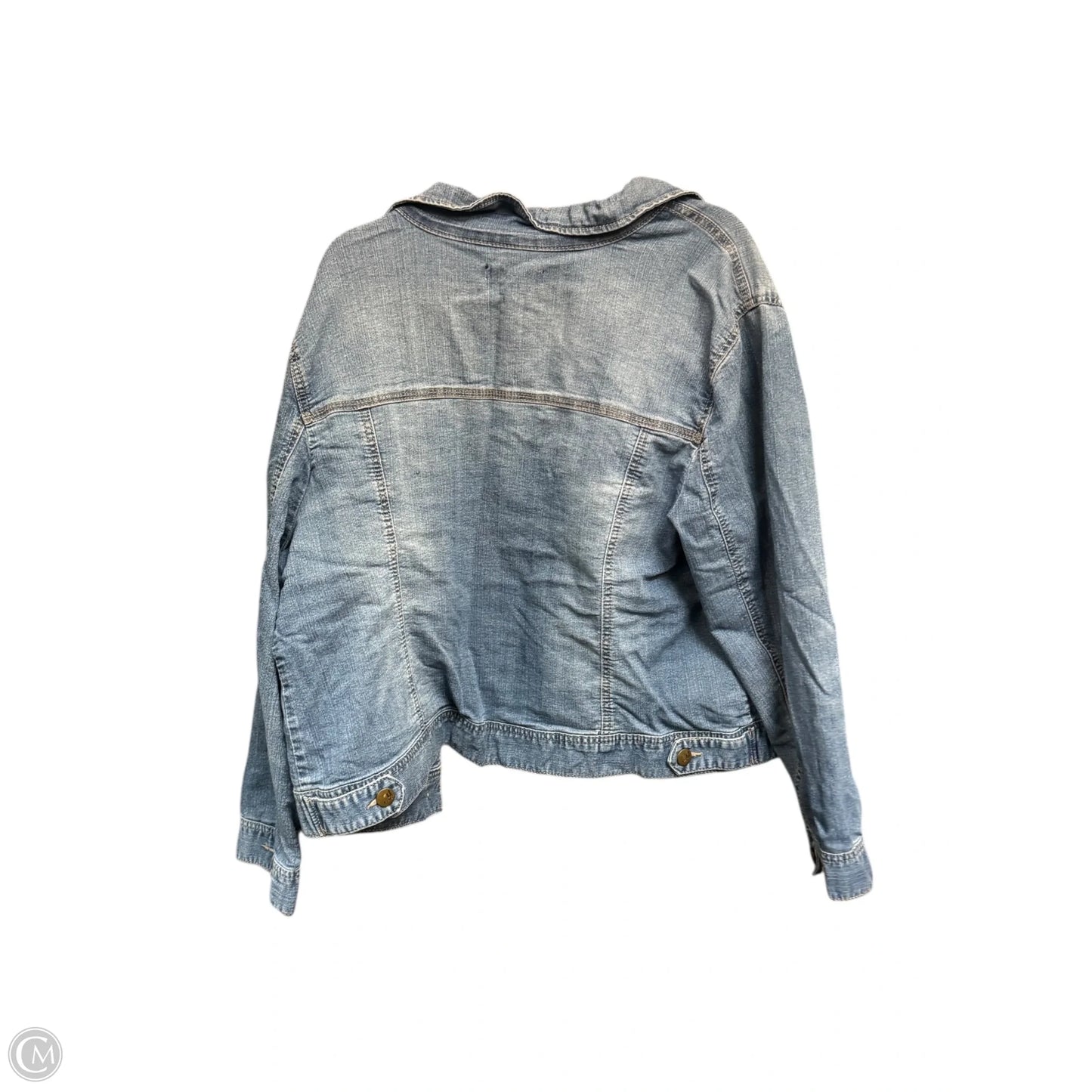 Jacket Denim By D Jeans In Blue Denim, Size: 1x