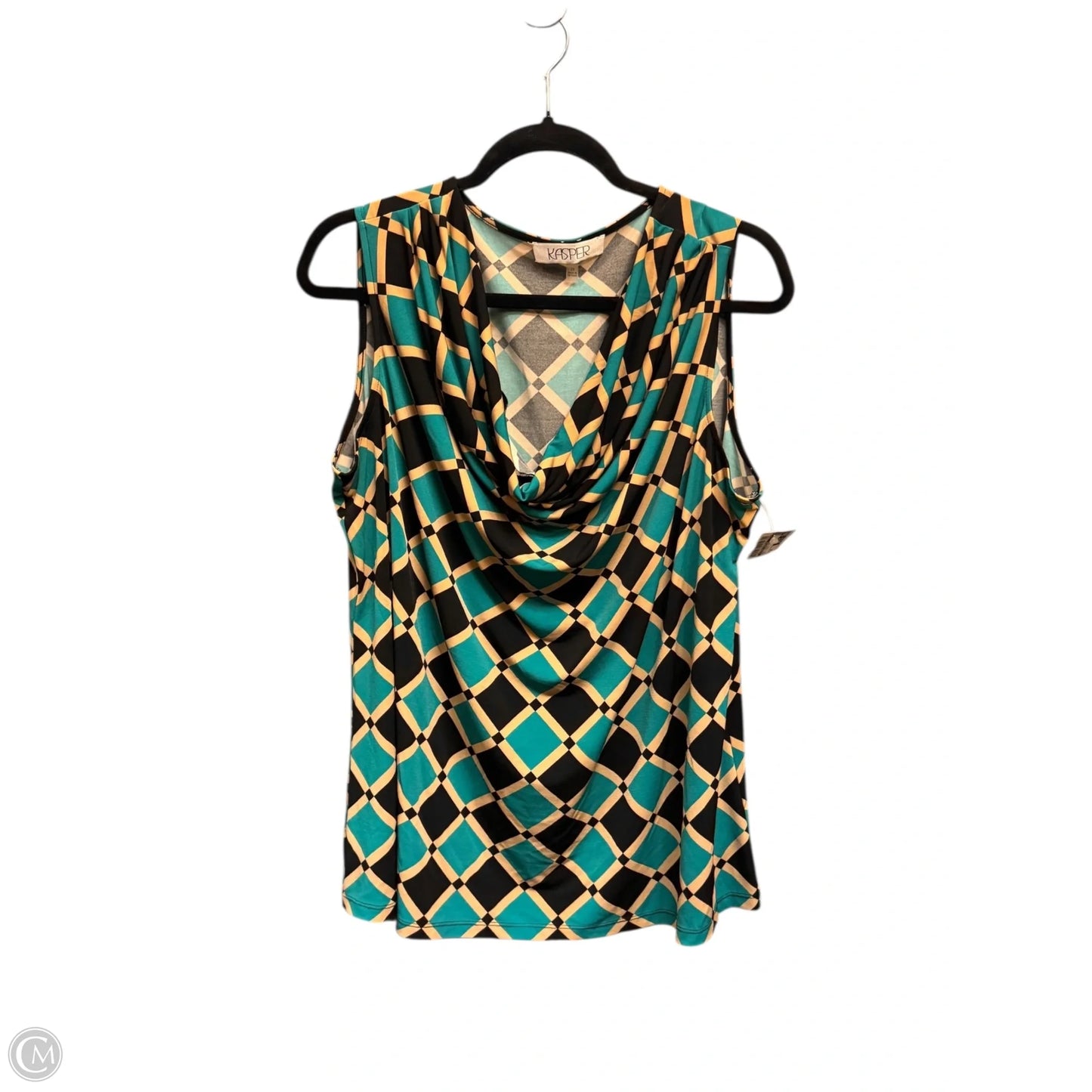 Blouse Sleeveless By Clothes Mentor In Black & Gold, Size: 3x