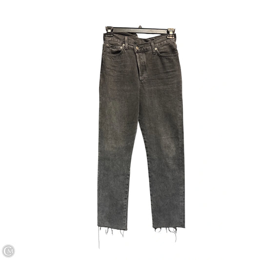 Jeans Straight By Agolde In Black Denim, Size: 2