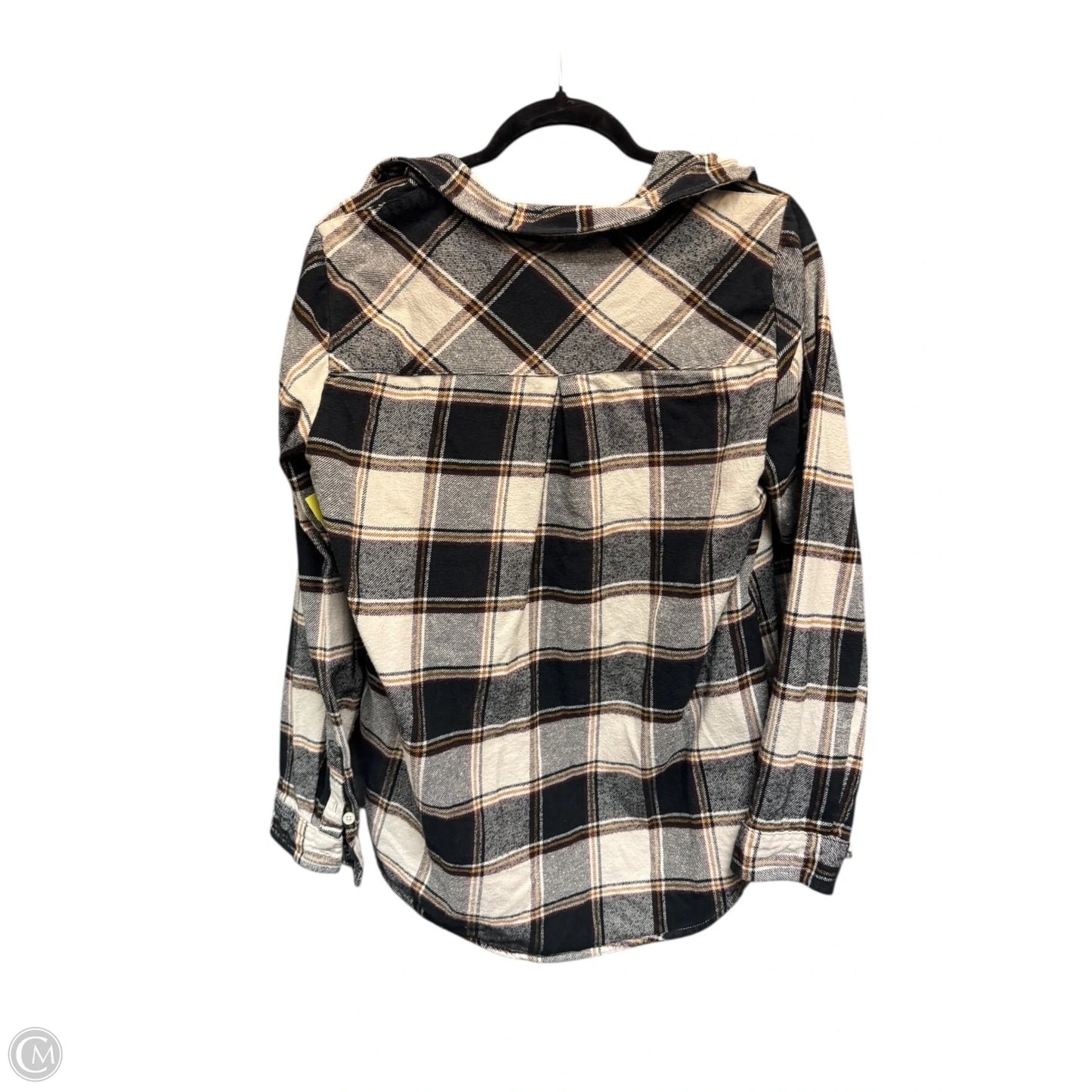 Blouse Long Sleeve By Thread And Supply In Plaid Pattern, Size: L