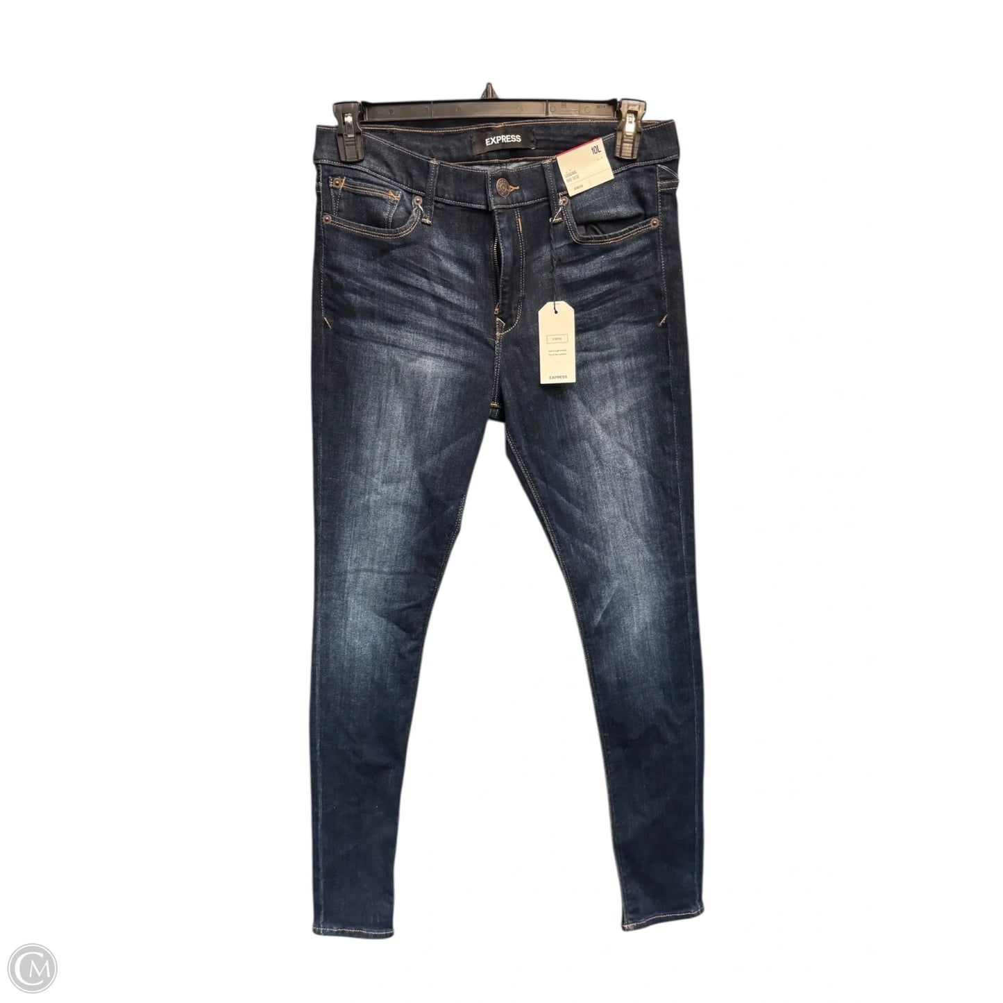 Jeans Skinny By Express In Blue Denim, Size: 10