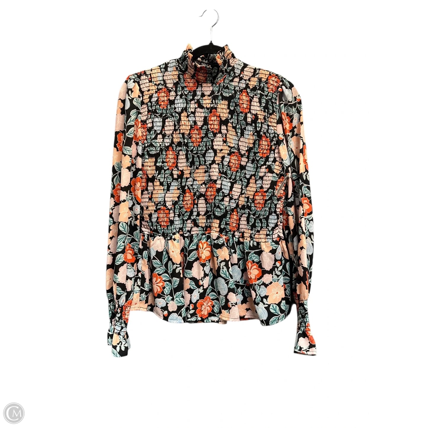 Blouse Long Sleeve By Gibson In Floral Print, Size: S