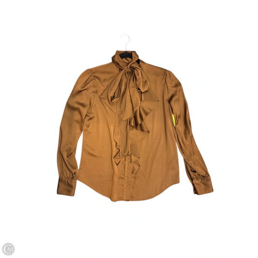 Blouse Long Sleeve By Ralph Lauren Black Label In Brown, Size: M