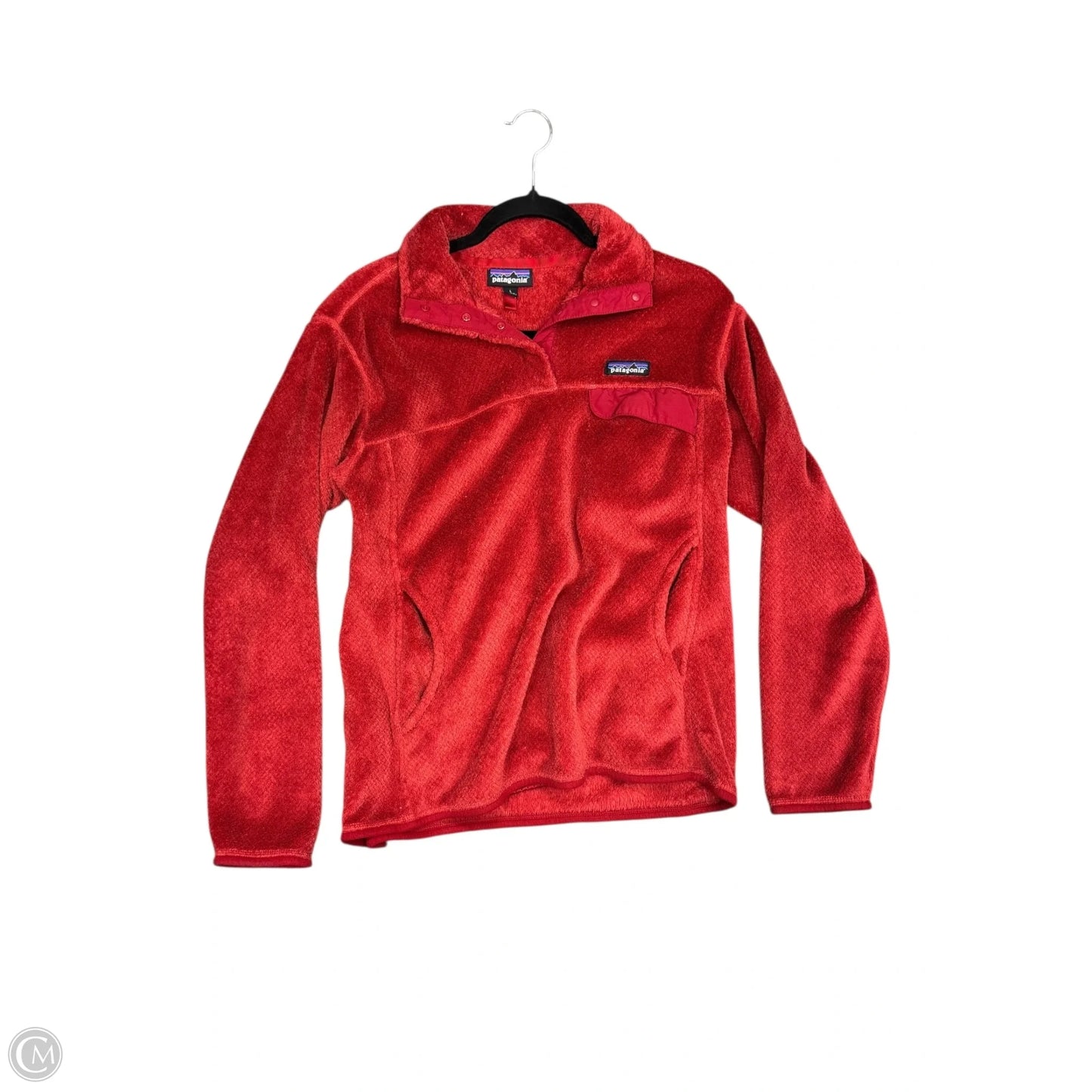 Sweatshirt Collar By Patagonia In Red, Size: L
