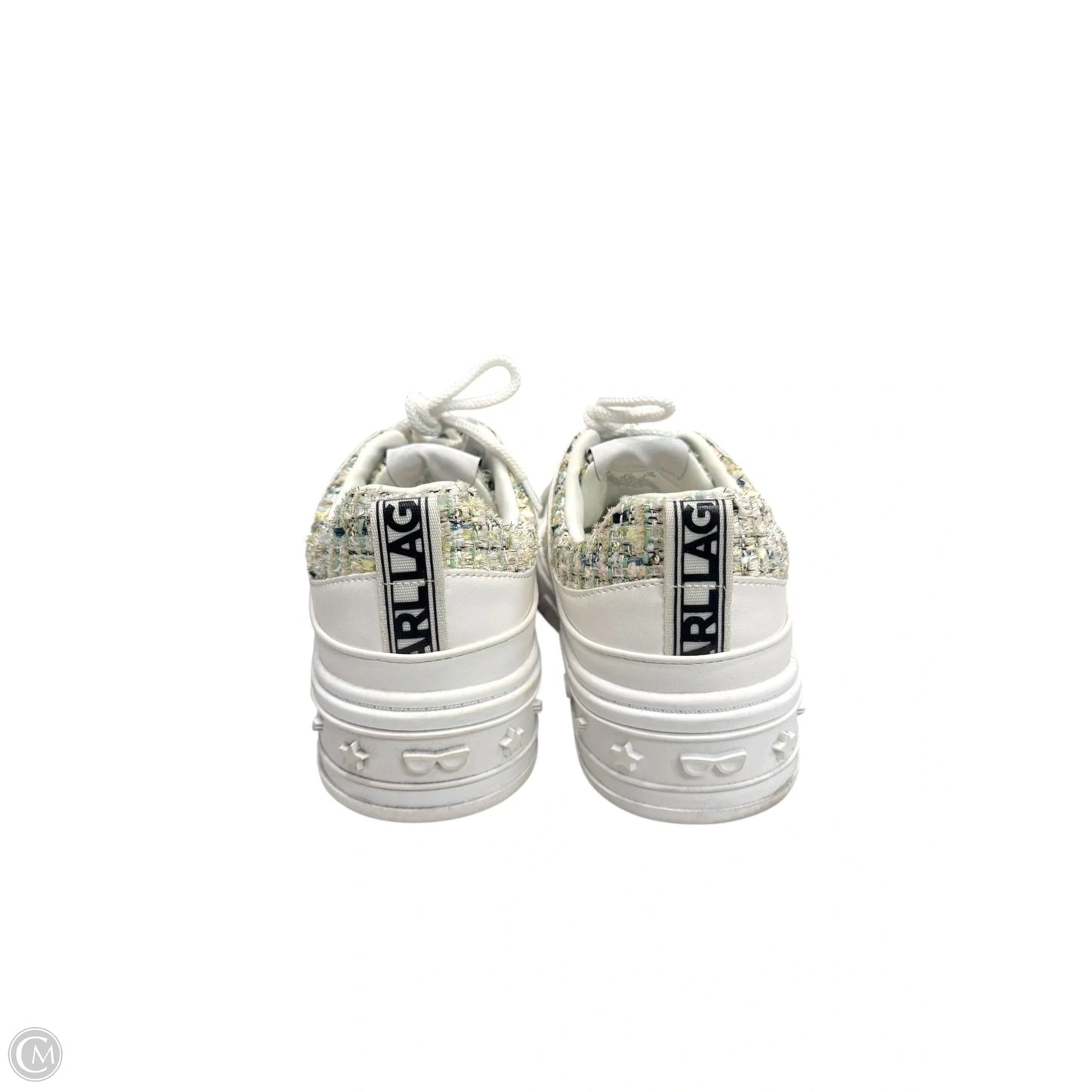 Shoes Designer By Karl Lagerfeld In Green & White, Size: 8
