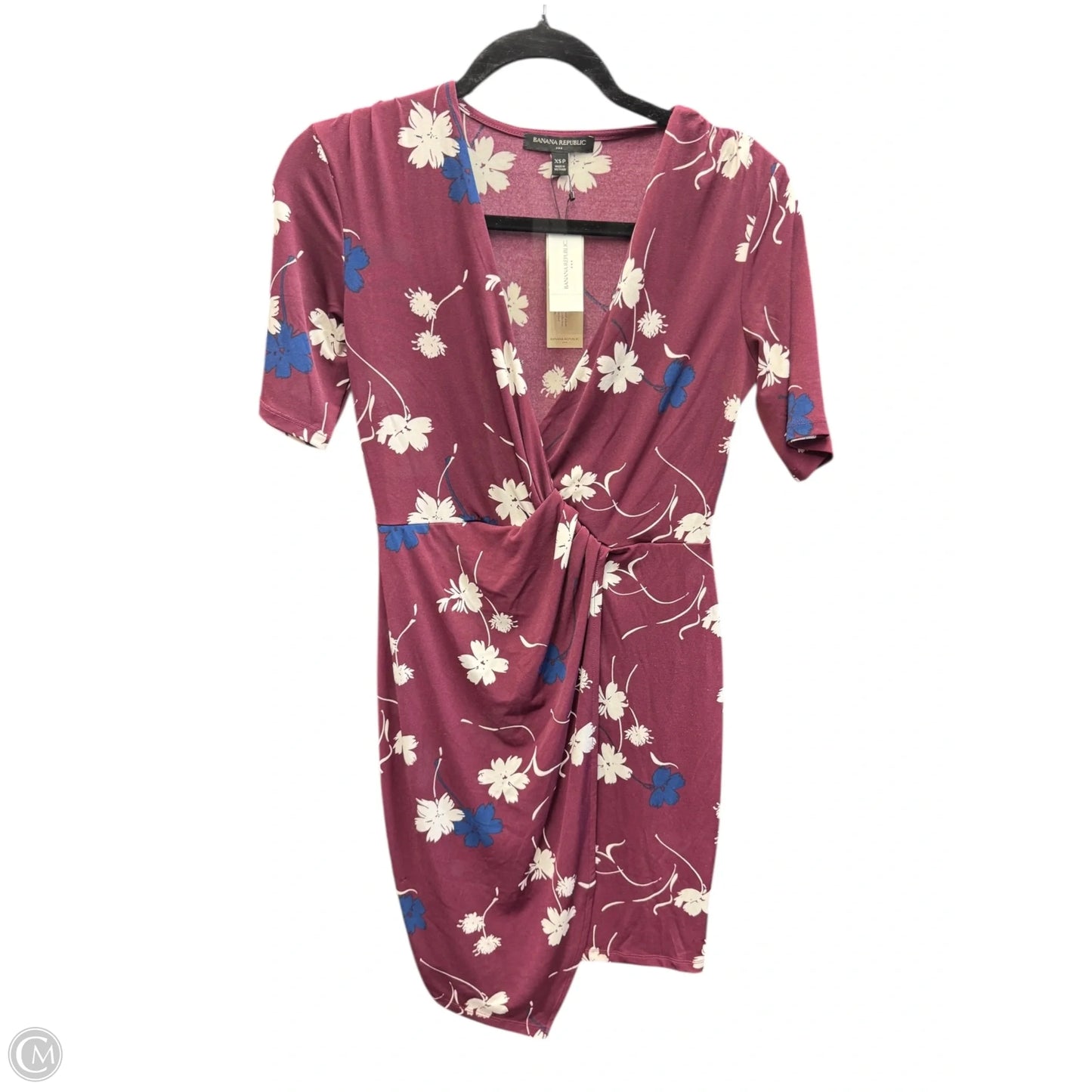 Dress Casual Midi By Banana Republic In Maroon, Size: Xs