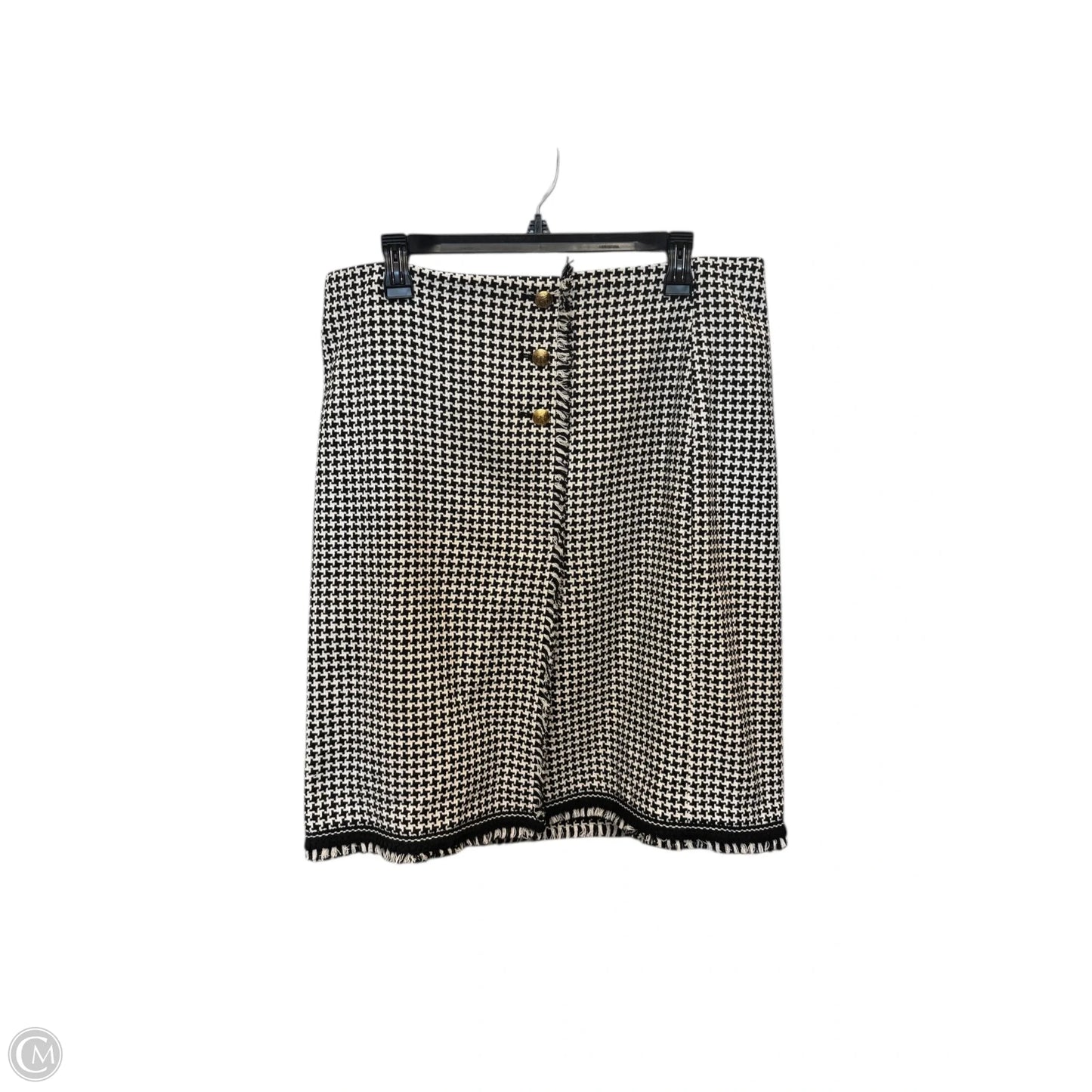 Skirt Midi By Talbots In Black & White, Size: 14