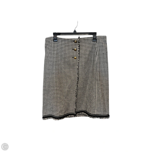 Skirt Midi By Talbots In Black & White, Size: 14