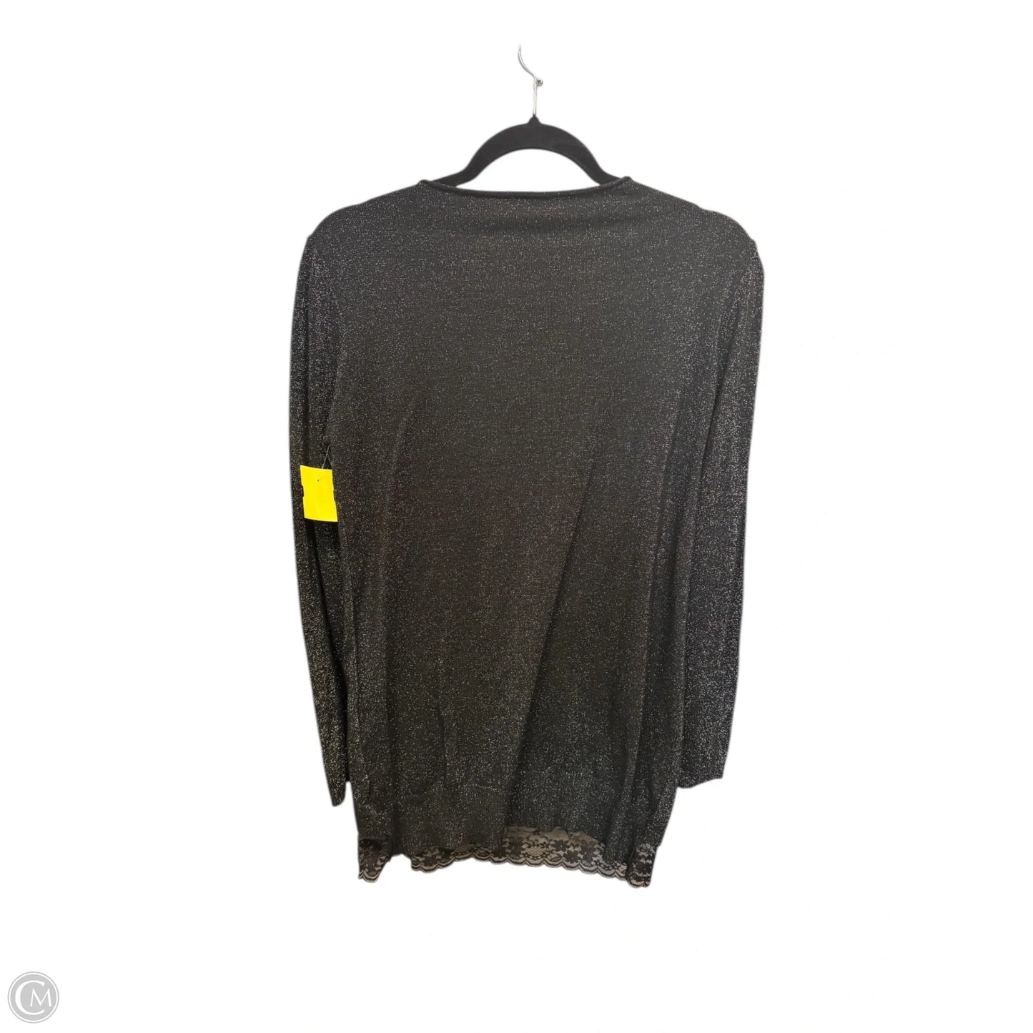 Top Long Sleeve By Clothes Mentor In Black & Silver, Size: L