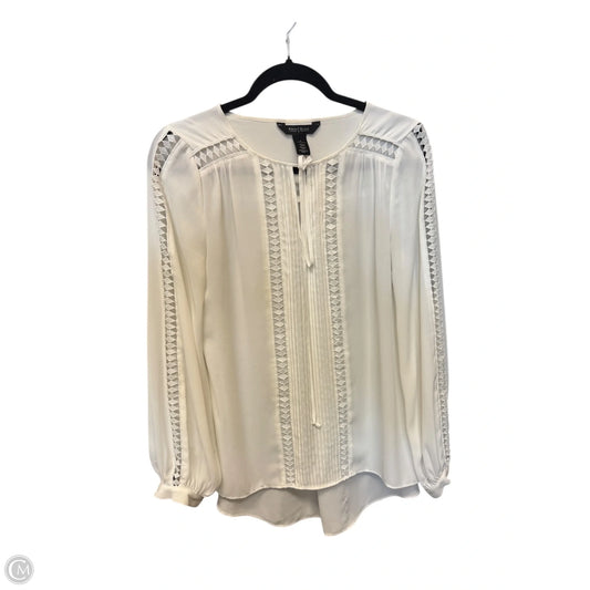 Blouse Long Sleeve By White House Black Market In White, Size: S
