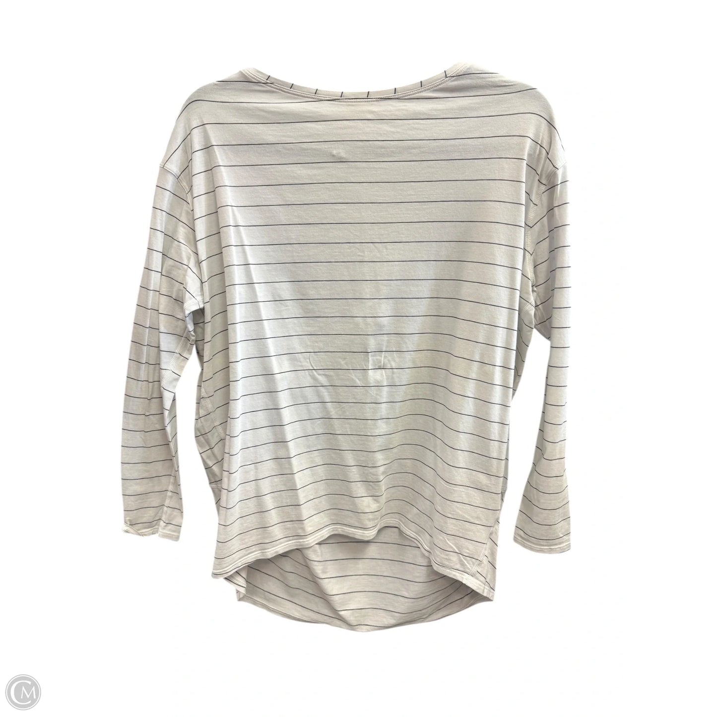 Athletic Top Long Sleeve Crewneck By Lululemon In Striped Pattern, Size: 8