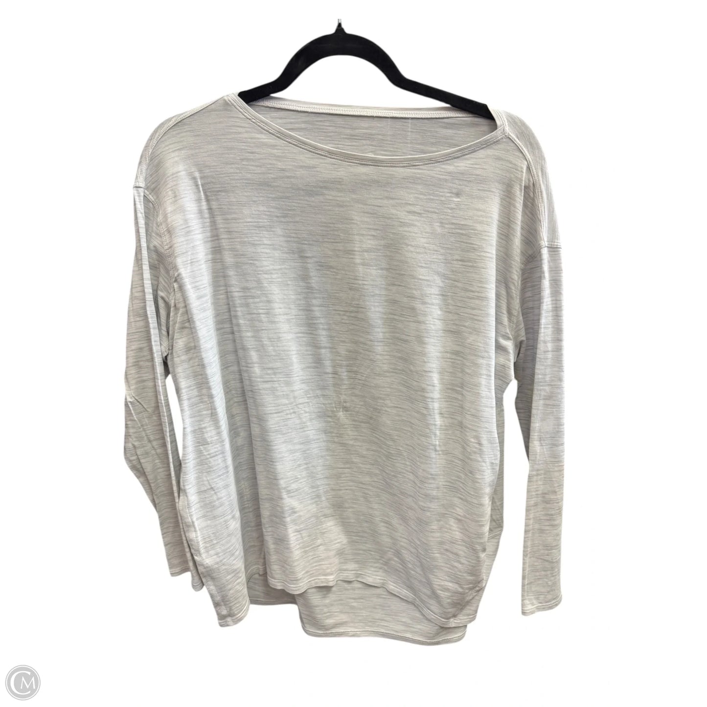 Athletic Top Long Sleeve Crewneck By Lululemon In Grey, Size: 6
