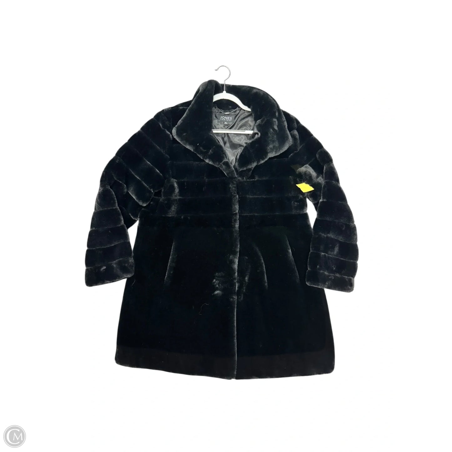 Coat Faux Fur & Sherpa By Jones New York In Black, Size: Xl