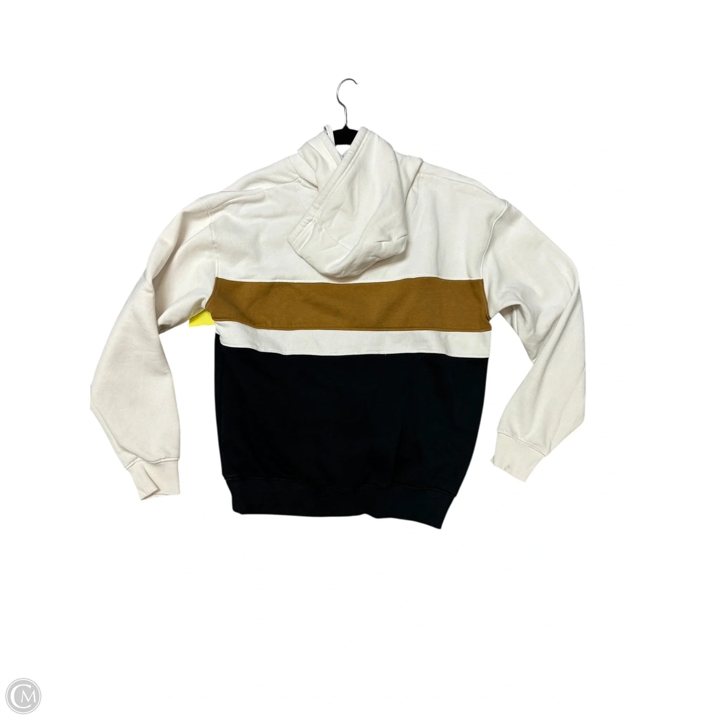 Sweatshirt Hoodie By Clothes Mentor In Brown & Cream, Size: L