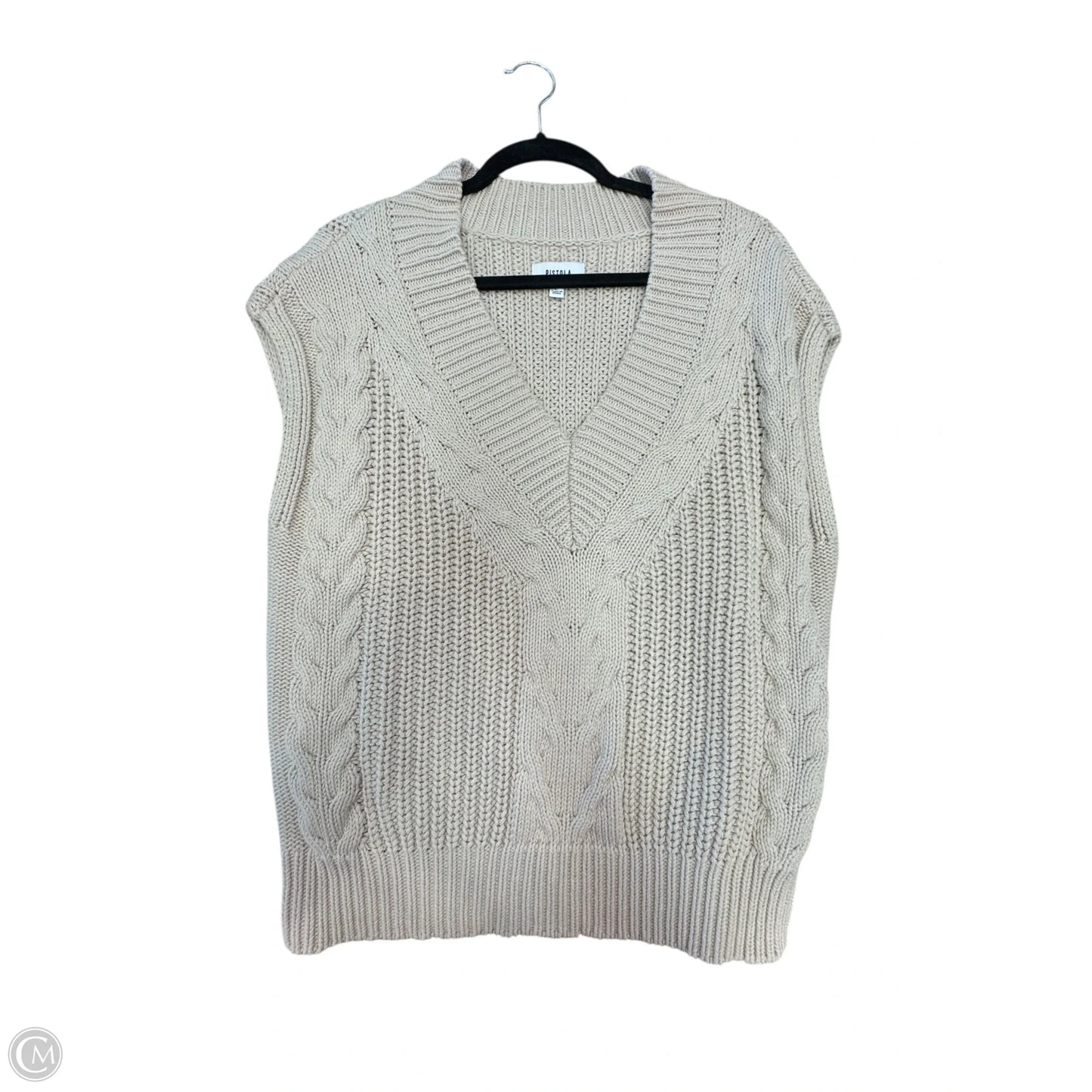 Sweater Short Sleeve By Pistola In Cream, Size: L