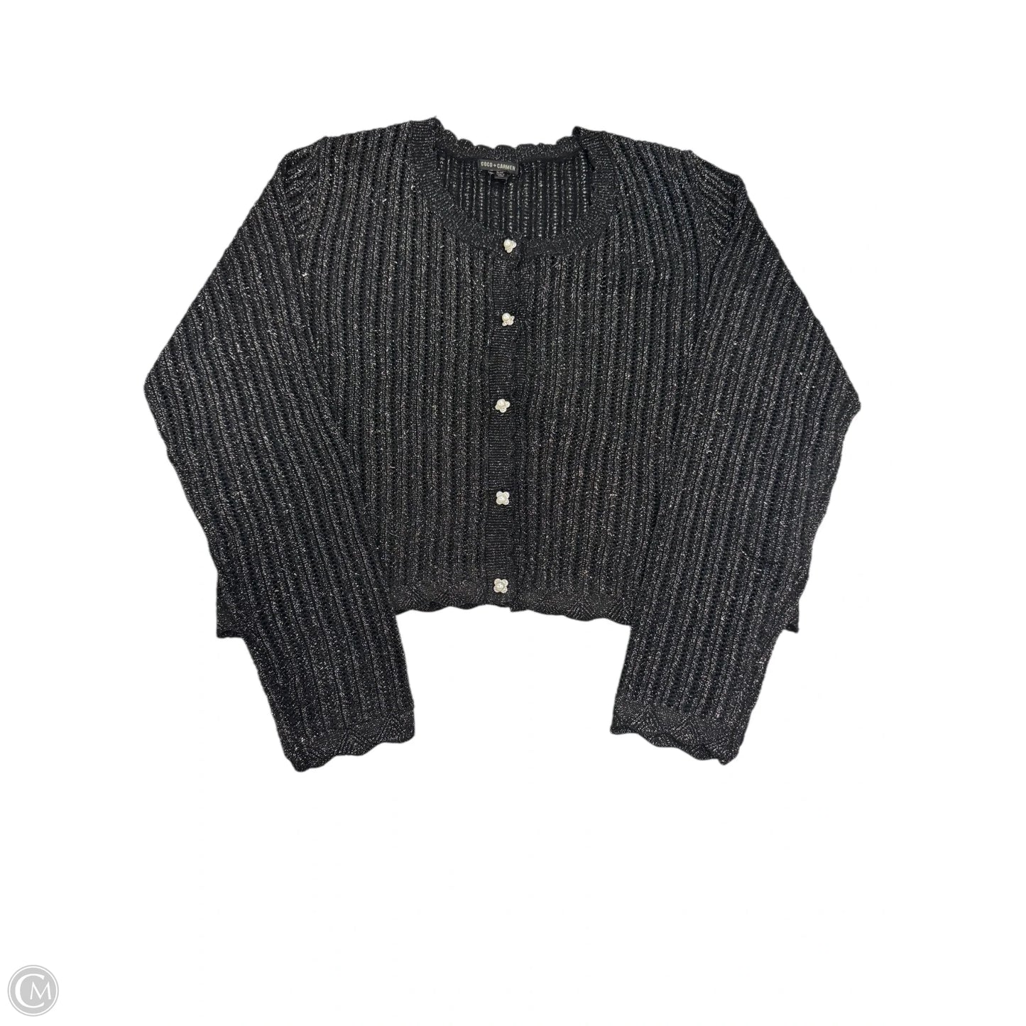 Cardigan By Coco And Carmen In Black & Gold, Size: M