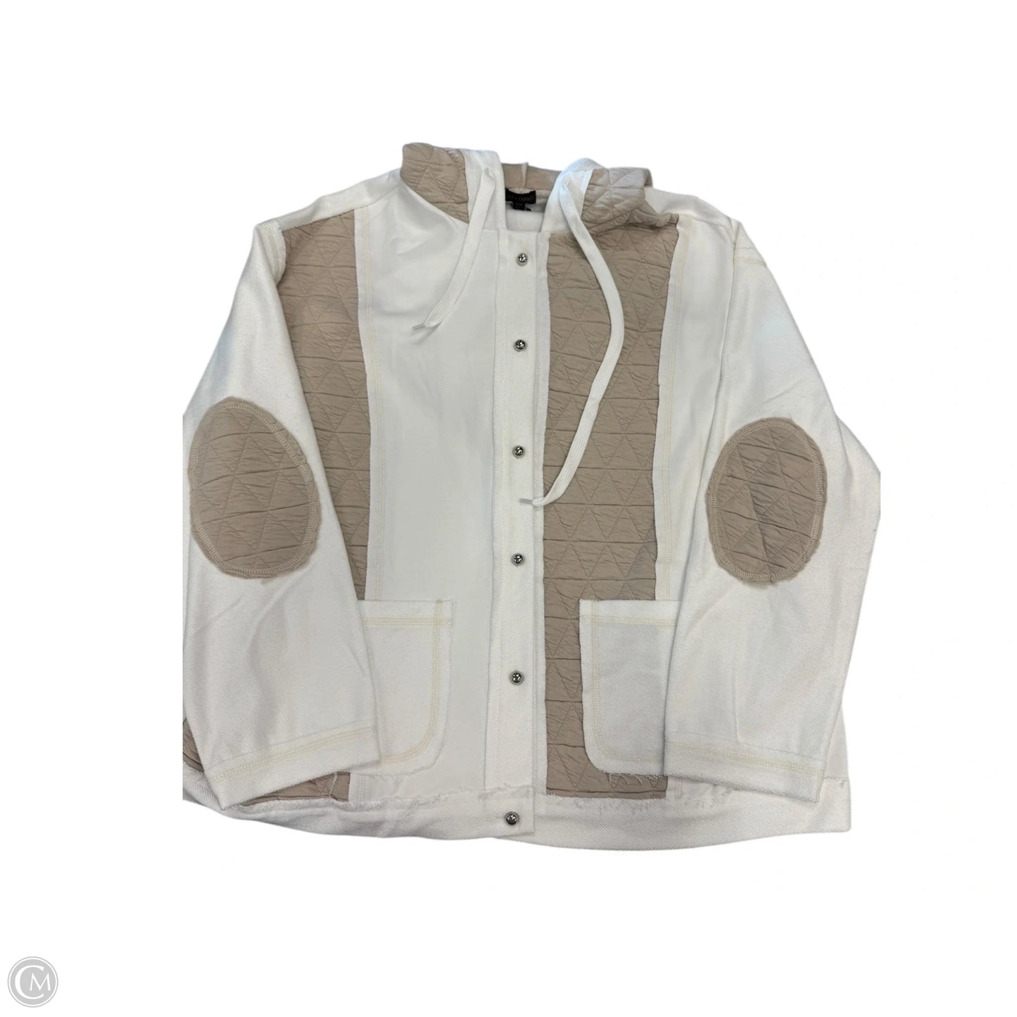 Sweatshirt Hoodie By Coco And Carmen In Cream & Tan, Size: M