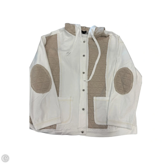 Sweatshirt Hoodie By Coco And Carmen In Cream & Tan, Size: M