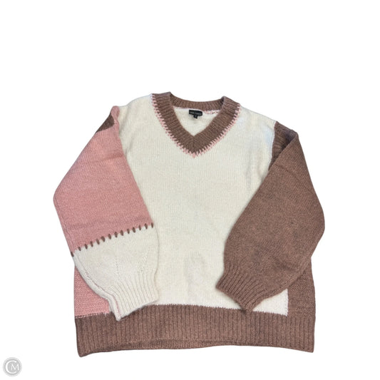 Sweater By Coco And Carmen In Cream & Pink, Size: M