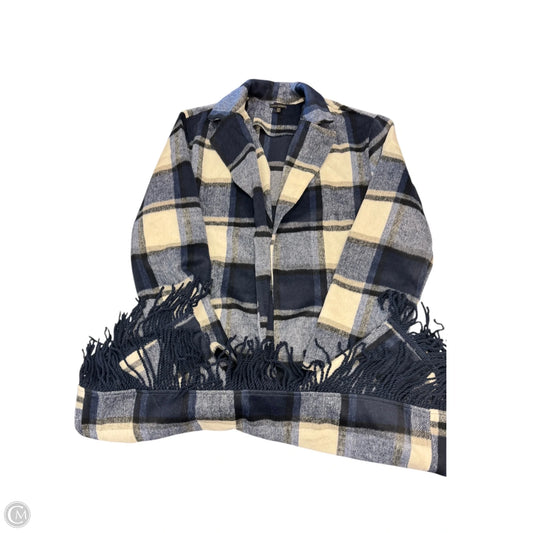 Jacket Shirt By Coco And Carmen In Plaid Pattern, Size: M