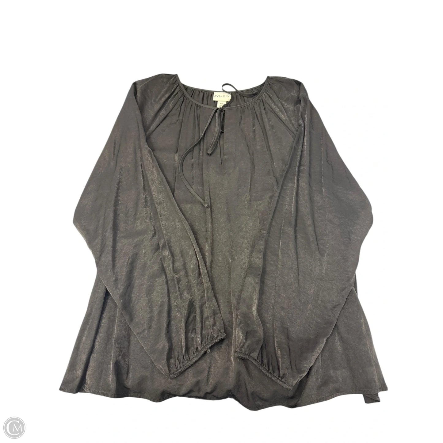Blouse Long Sleeve By Ava & Viv In Black, Size: Xxl