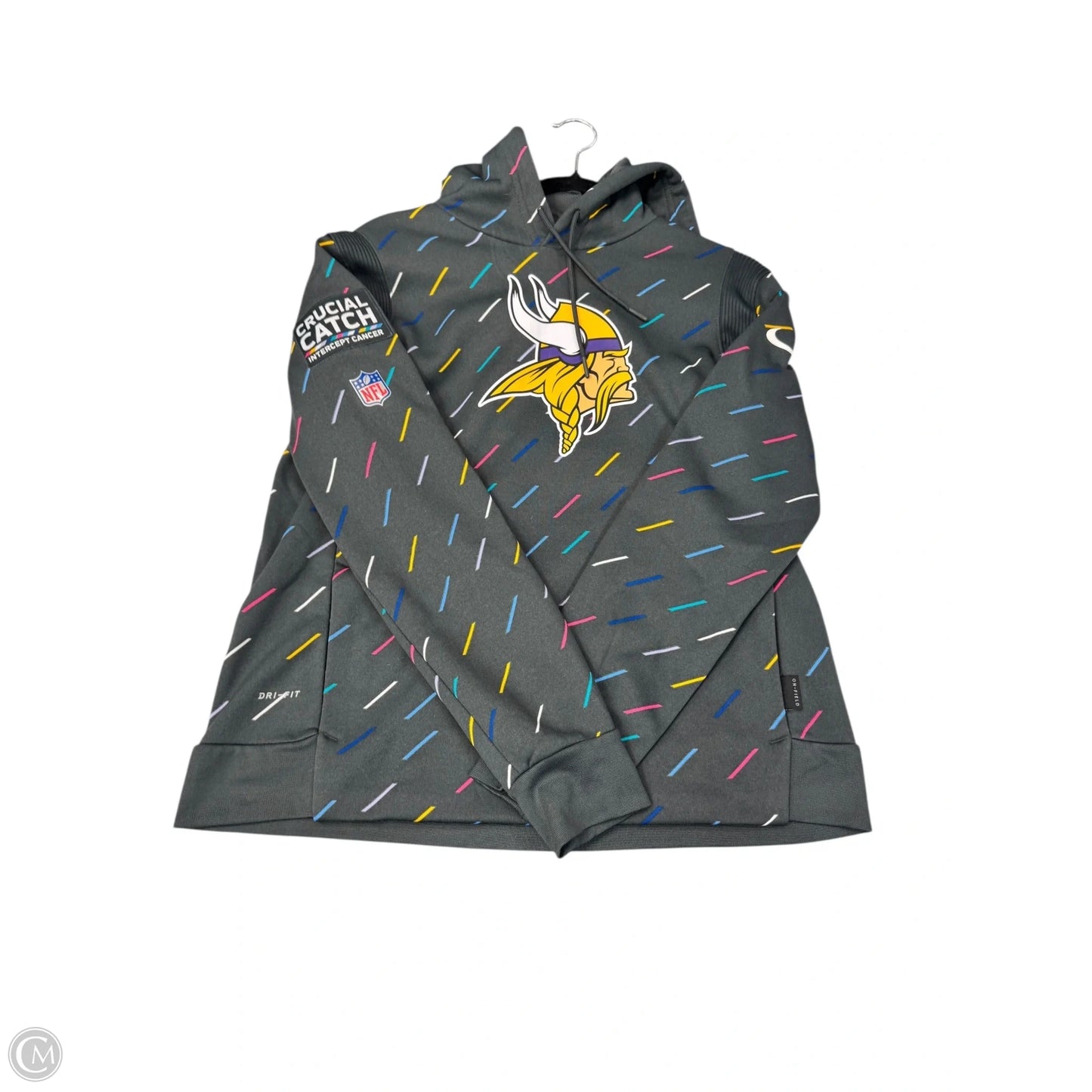 Sweatshirt Hoodie By Nfl In Grey, Size: M