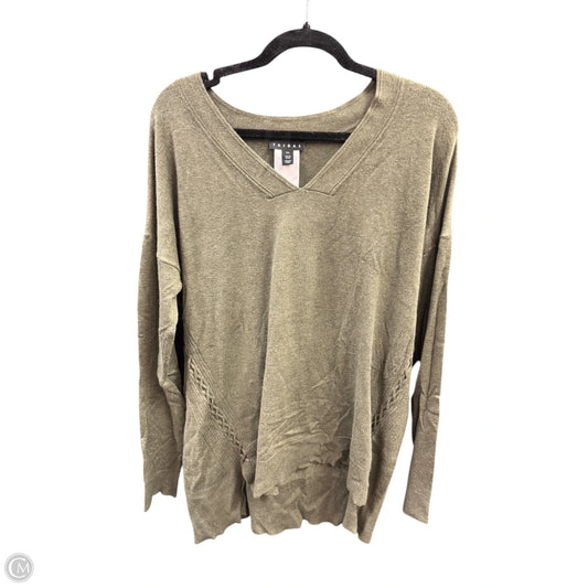 Top Long Sleeve Basic By Tribal In Green, Size: L