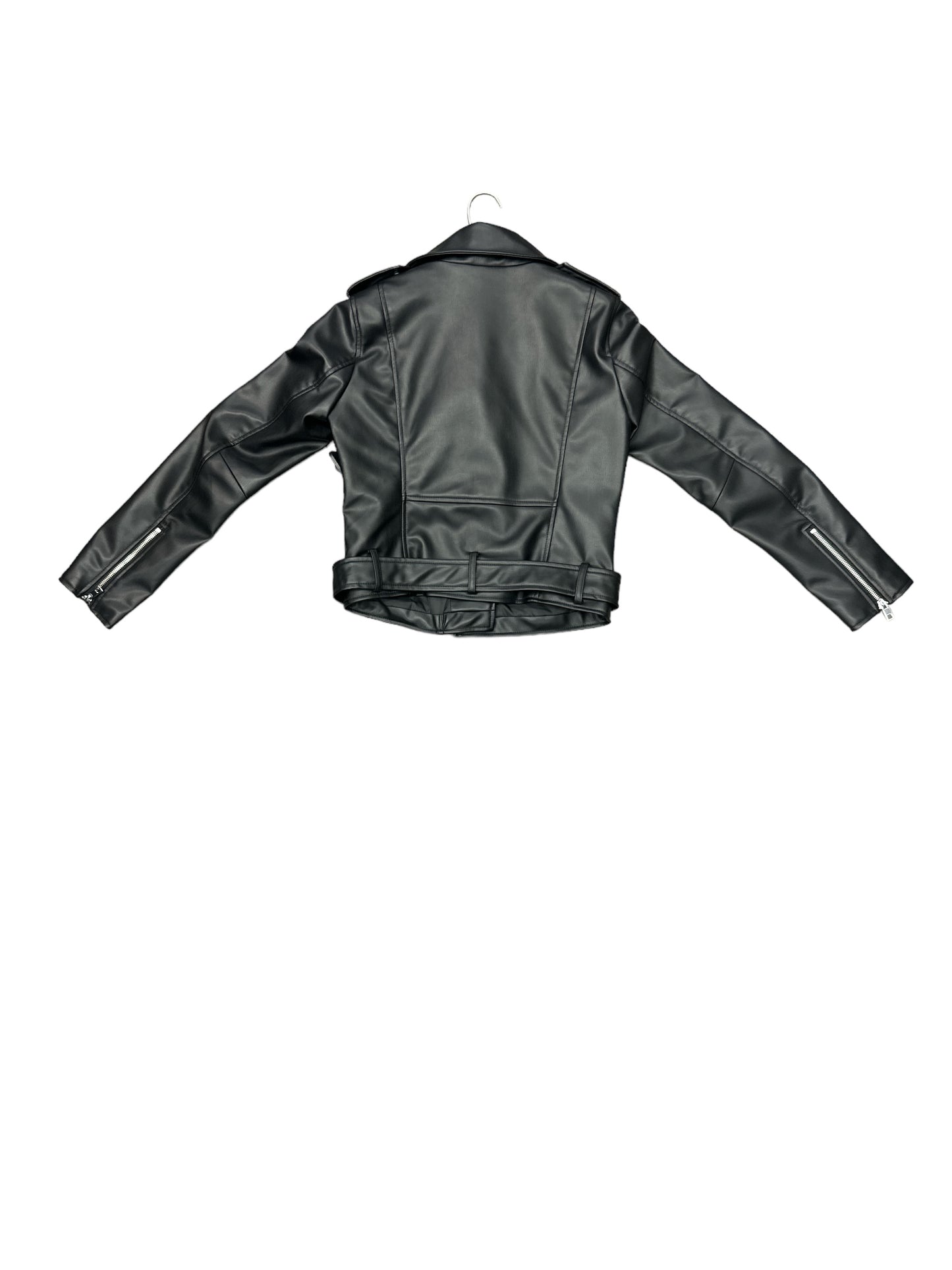 Jacket Leather By Zara In Black, Size: Xs