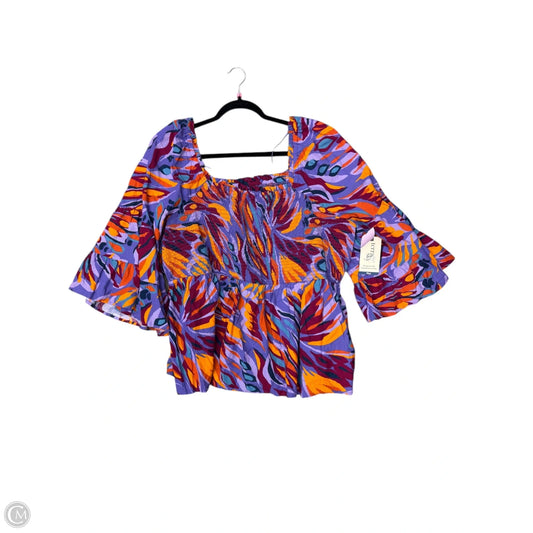 Top 3/4 Sleeve By Terra & Sky In Purple, Size: 3x