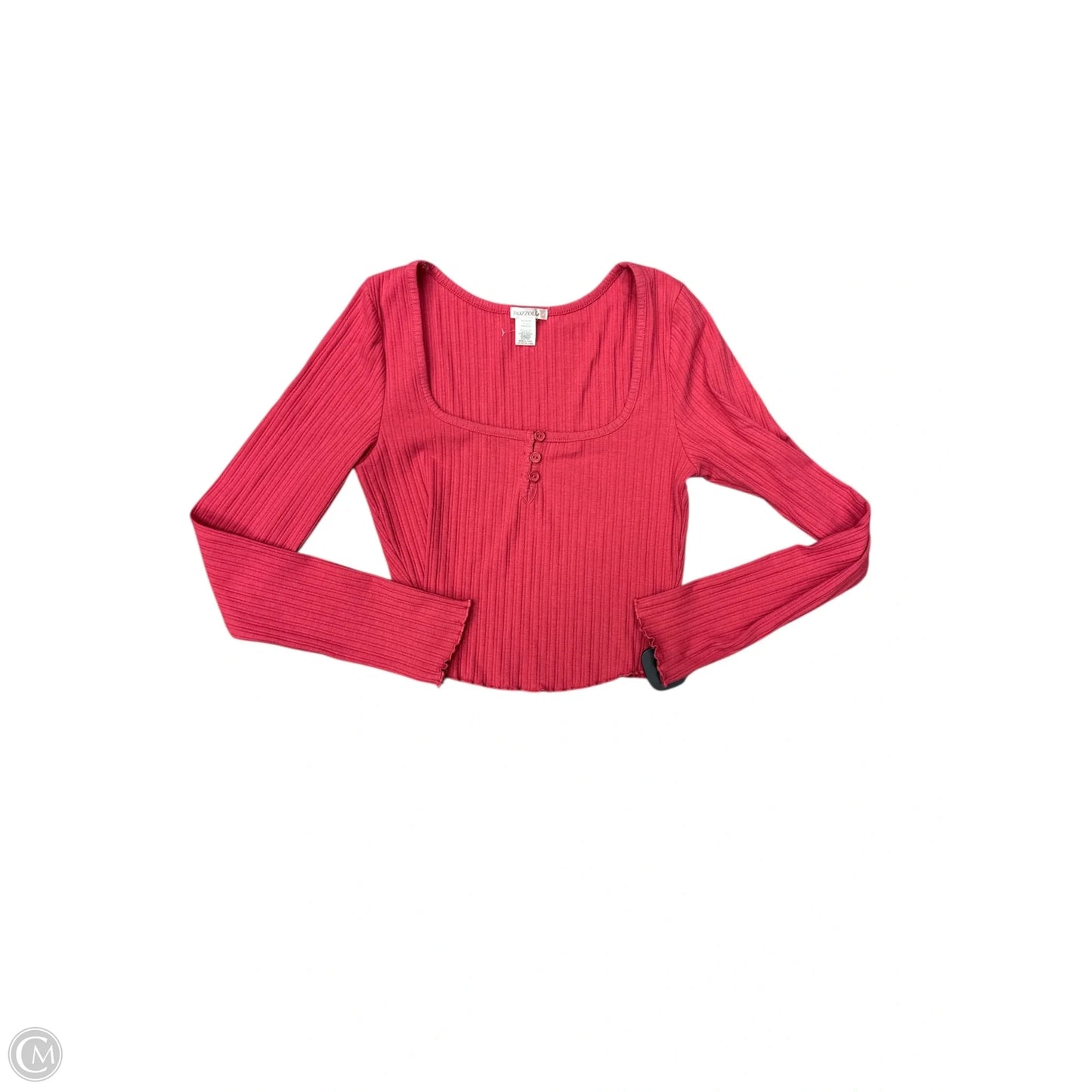 Top Long Sleeve By Bozzolo In Red, Size: M