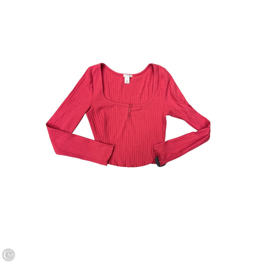 Top Long Sleeve By Bozzolo In Red, Size: M