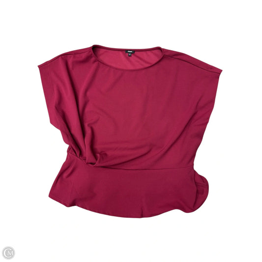 Top Short Sleeve By Express In Maroon, Size: Xl