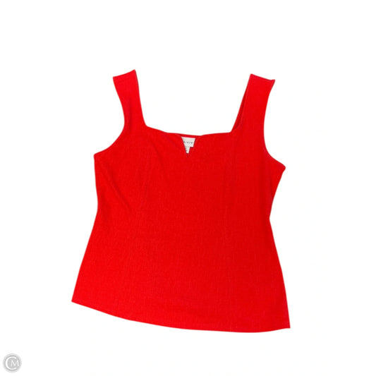 Top Sleeveless By Ava & Viv In Red, Size: 1x