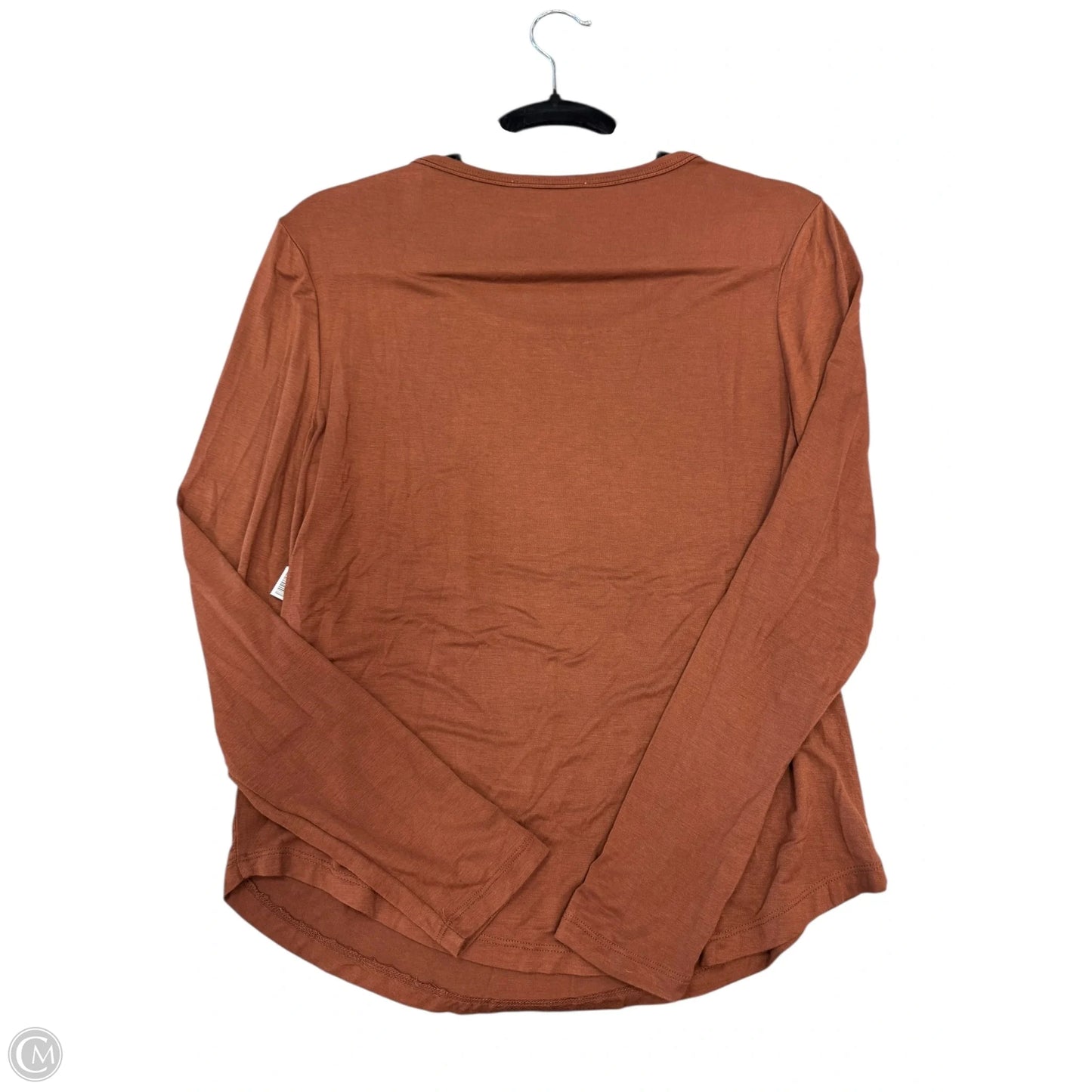 Top Long Sleeve By Double Zero In Brown, Size: L