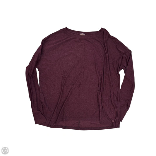 Athletic Top Long Sleeve Crewneck By Calia In Maroon, Size: M