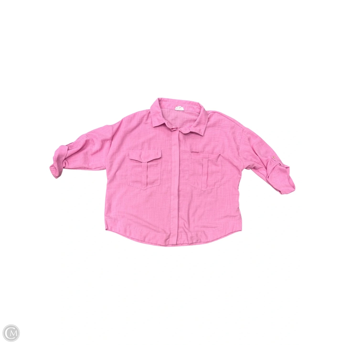 Top 3/4 Sleeve By Blu Pepper In Pink, Size: 3x